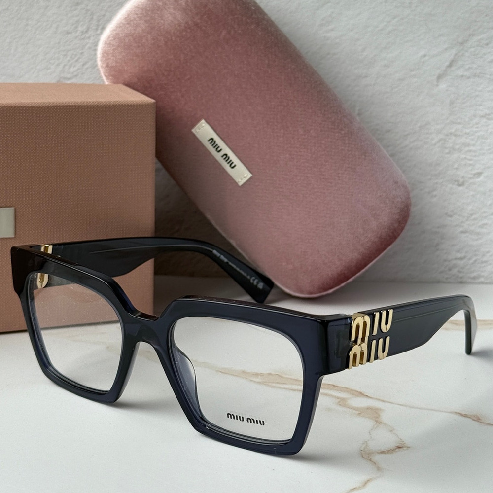 NEW Miu Miu MU04UV Oversized Square Eyeglasses in Blue